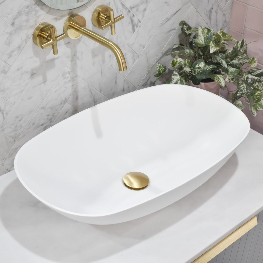 ENFLAIR ROLO ABOVE COUNTER BASIN MATTE WHITE 630MM