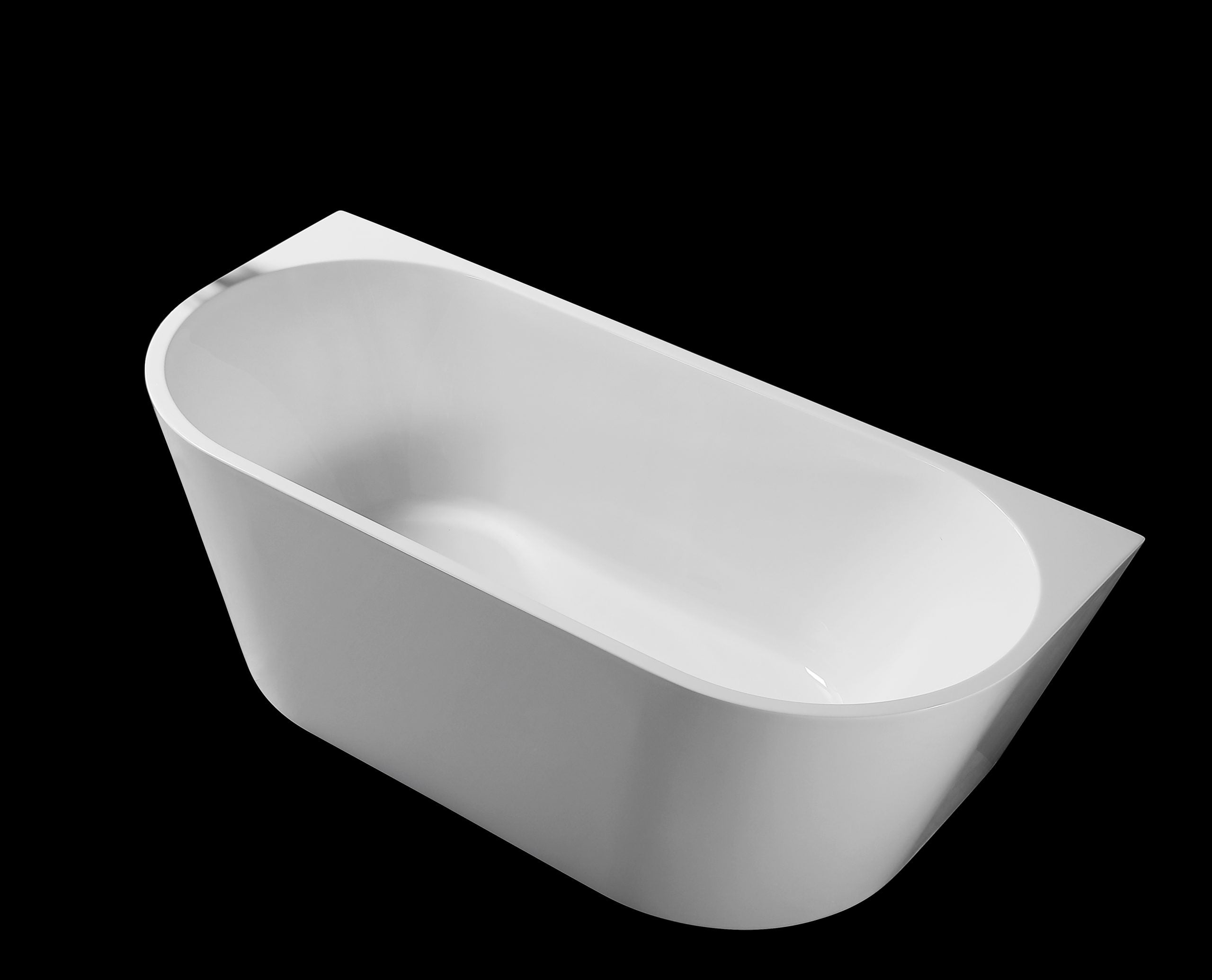 SUNNY BACK TO WALL FREE STANDING BATH WITH THIN EDGE WHITE (AVAILABLE IN 1500MM AND 1700MM)
