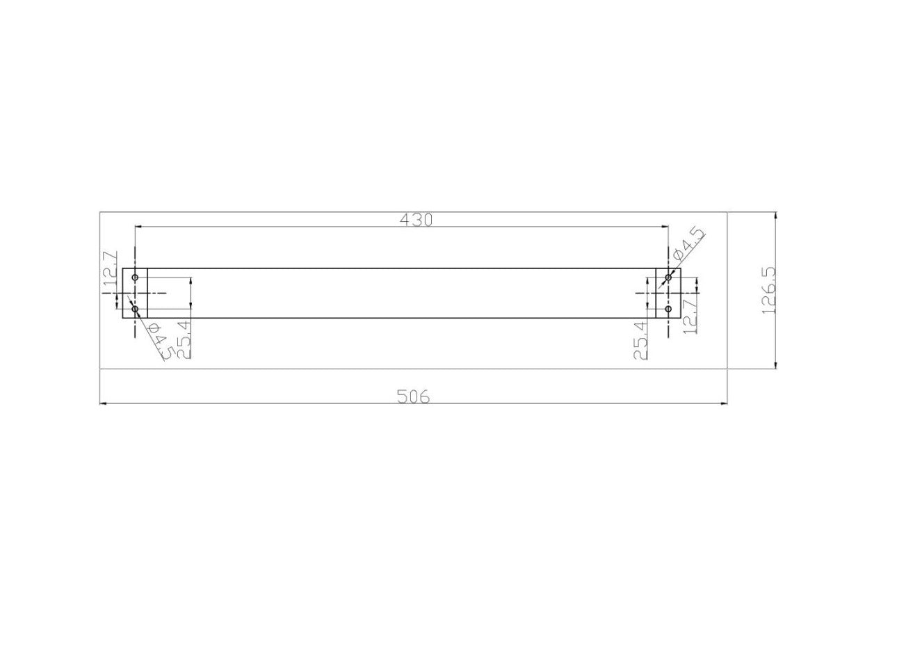 LINSOL SIIENA SINGLE BAR HEATED RAIL CHROME 450MM