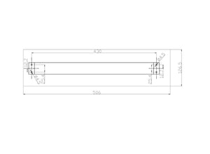 LINSOL SIIENA SINGLE BAR HEATED RAIL CHROME 450MM