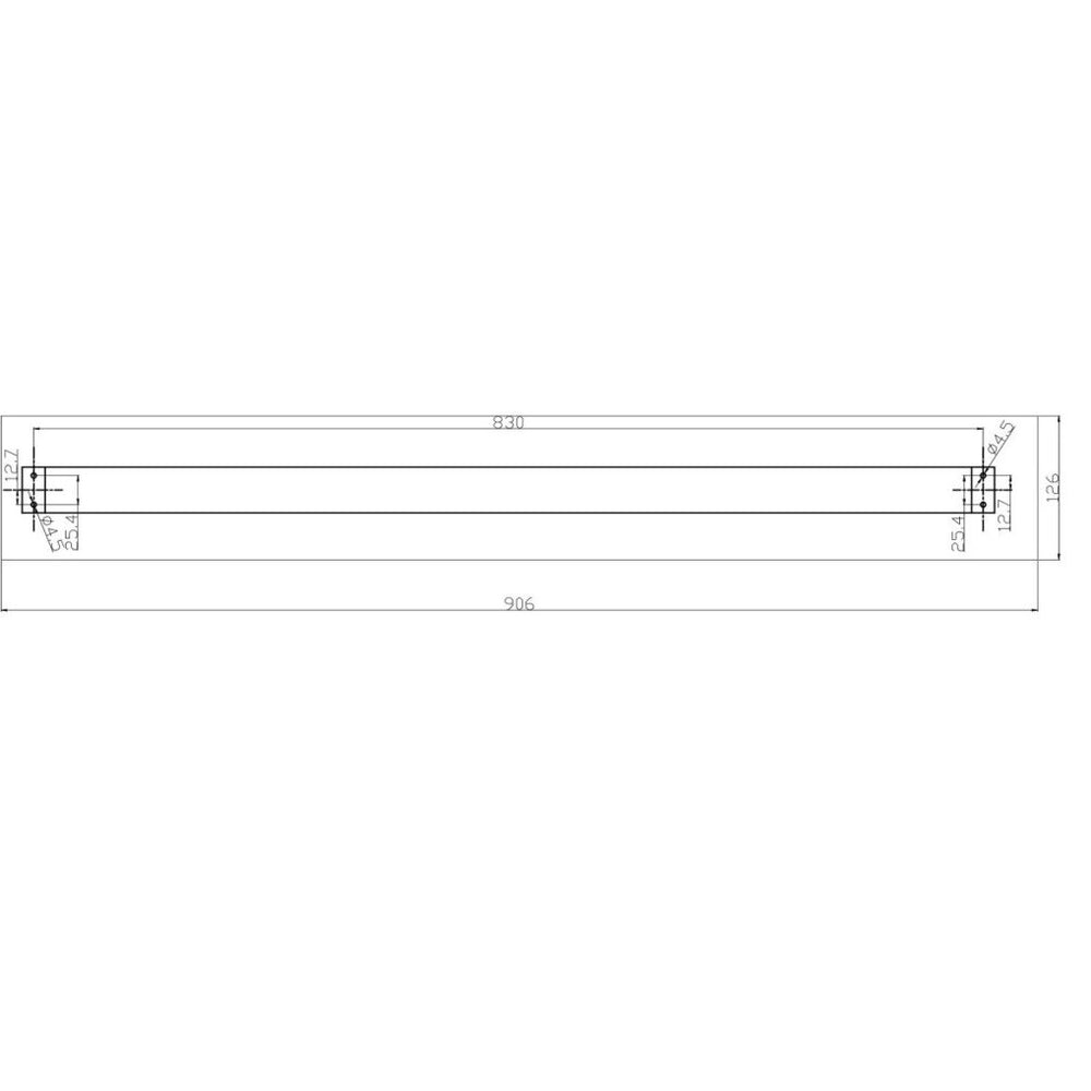 LINSOL SIIENA SINGLE BAR HEATED RAIL CHROME 850MM