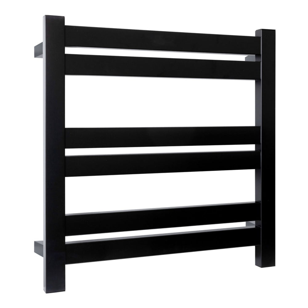 LINSOL SIIENA 6 BAR HEATED TOWEL RAIL MATTE BLACK 530MM