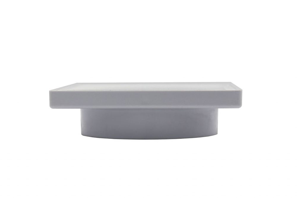 GRATES2GO SLIMLINE UPVC WHITE POINT DRAIN WITH CONTEMPO GRATE WHITE 117MM