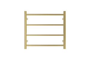 LINSOL SPIRIT 4 BAR HEATED TOWEL RAIL BRUSHED BRASS 450MM