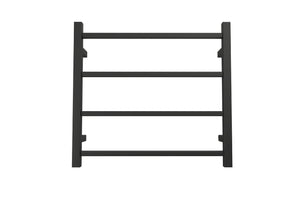 LINSOL SPIRIT 4 BAR HEATED TOWEL RAIL MATTE BLACK 450MM