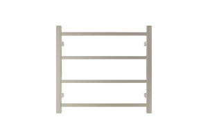 LINSOL SPIRIT 4 BAR HEATED TOWEL RAIL BRUSHED NICKEL 450MM