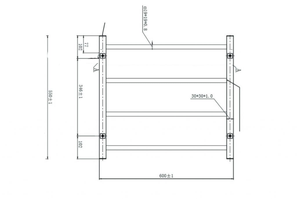 LINSOL SPIRIT 4 BAR HEATED TOWEL RAIL CHROME 450MM