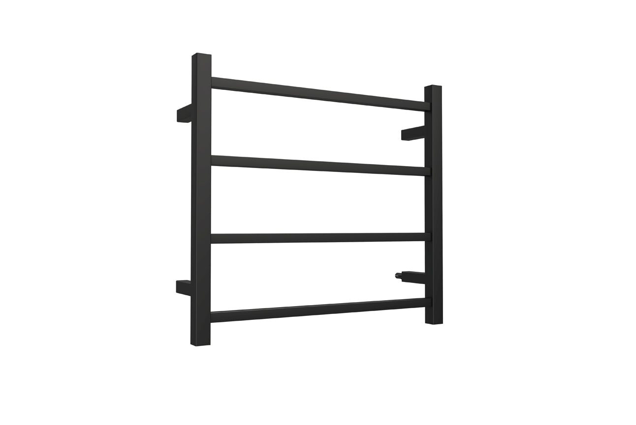 LINSOL SPIRIT 4 BAR HEATED TOWEL RAIL MATTE BLACK 450MM