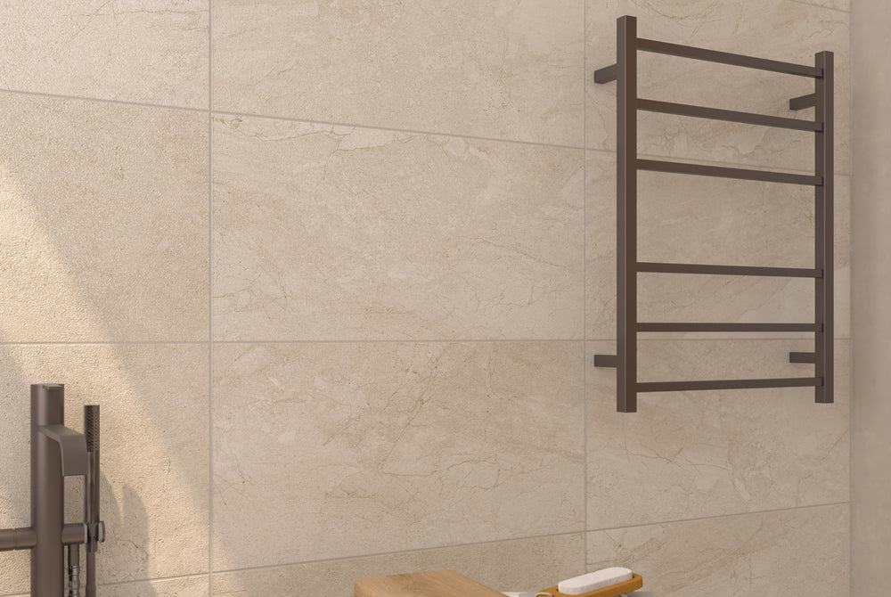 LINSOL SPIRIT 6 BAR HEATED TOWEL RAIL GUN METAL 800MM