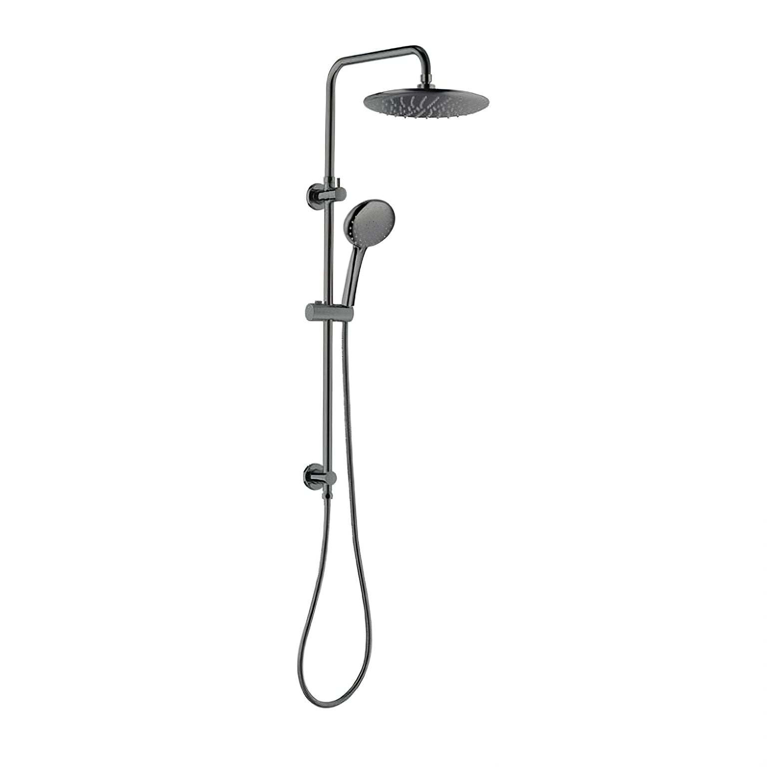 LINKWARE LOUI TWIN SHOWER WITH RAIL BRUSHED NICKEL