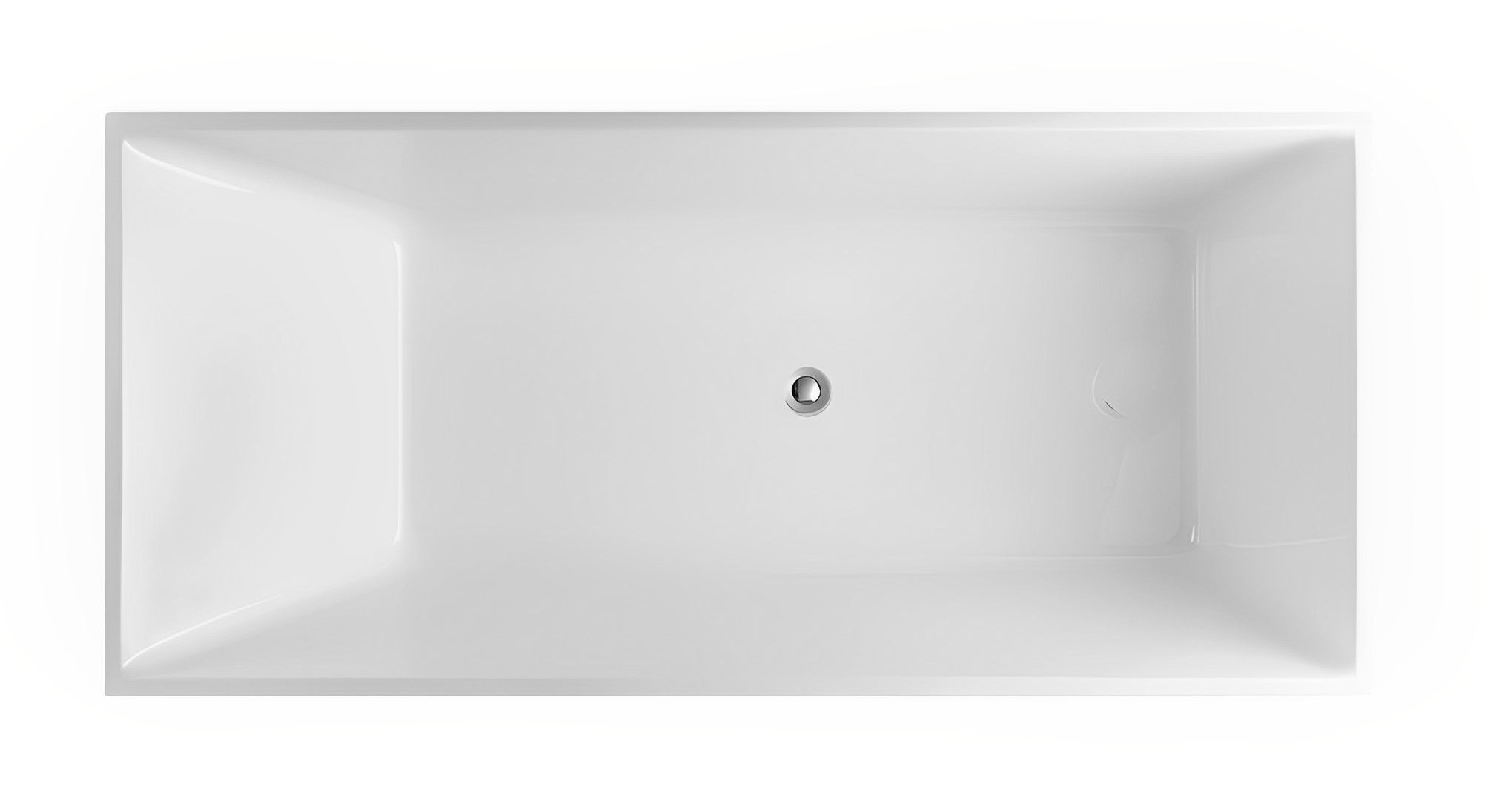 POSEIDON THEO BACK TO WALL BATH NON OVERFLOW GLOSS WHITE (AVAILABLE IN 1000MM, 1200MM, 1300MM, 1400MM, 1500MM AND 1700MM)