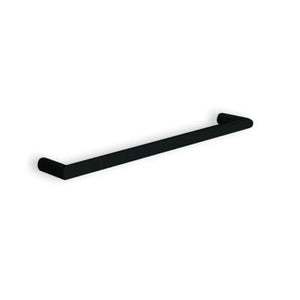 THERMOGROUP ROUND SINGLE BAR HEATED TOWEL RAIL 632MM BLACK