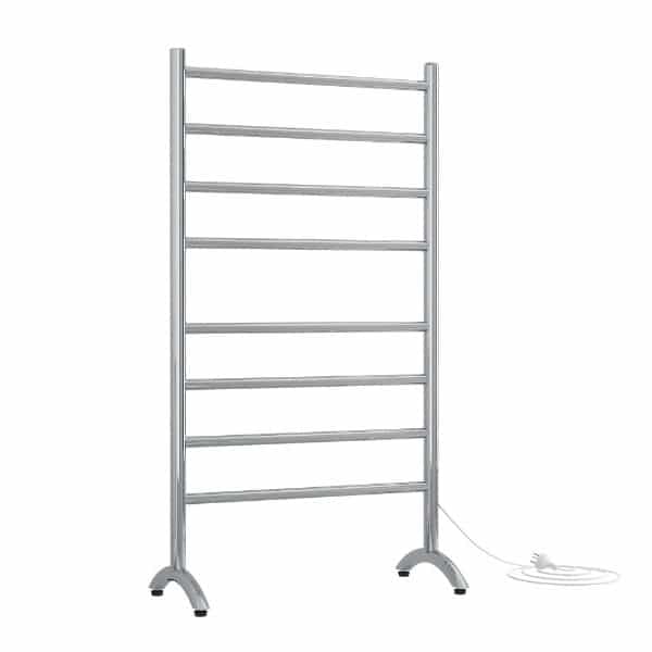 THERMOGROUP  STRAIGHT ROUND FREE-STANDING HEATED TOWEL RAIL 600MM