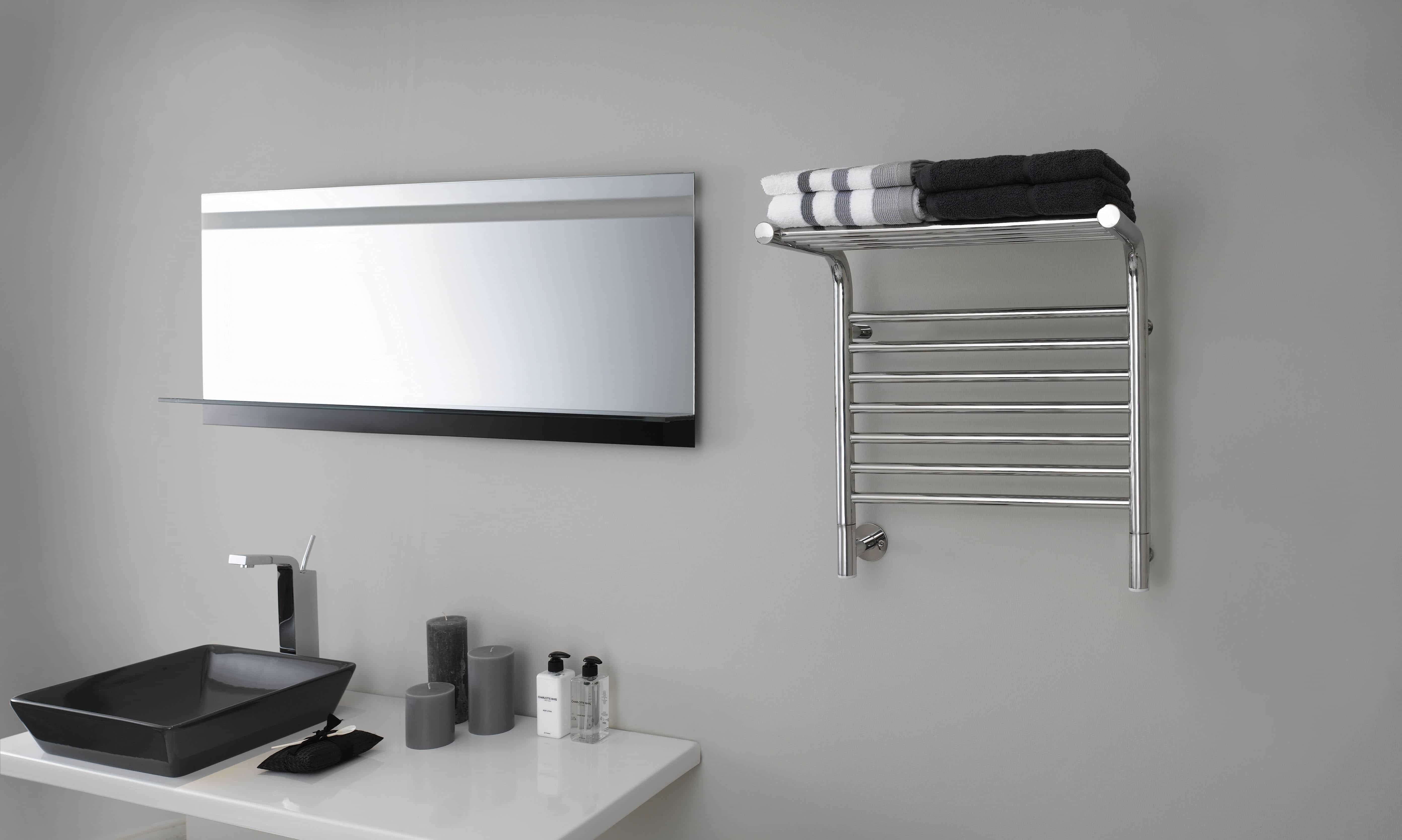 THERMOGROUP JEEVES TANGENT M HEATED TOWEL RAIL STAINLESS STEEL 620MM