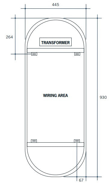 THERMOGROUP ABLAZE PREMIUM SO RANGE BACK-LIT WARM LED MIRROR 445X930MM