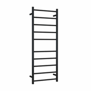 THERMOGROUP ROUND LADDER HEATED TOWEL RAIL MATTE BLACK 450MM