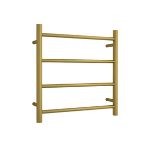 THERMOGROUP ROUND LADDER HEATED TOWEL RAIL BRUSHED GOLD 550MM