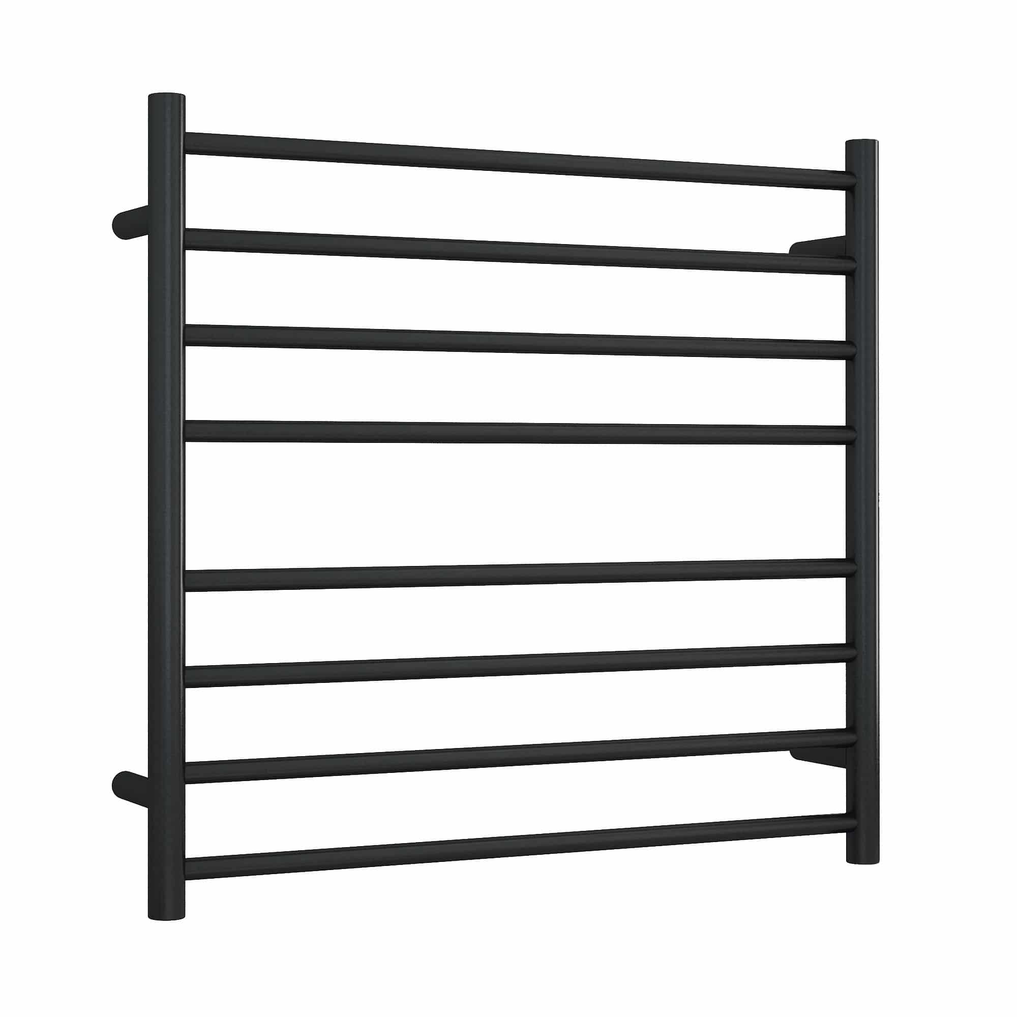 THERMOGROUP ROUND LADDER HEATED TOWEL RAIL MATTE BLACK 750MM