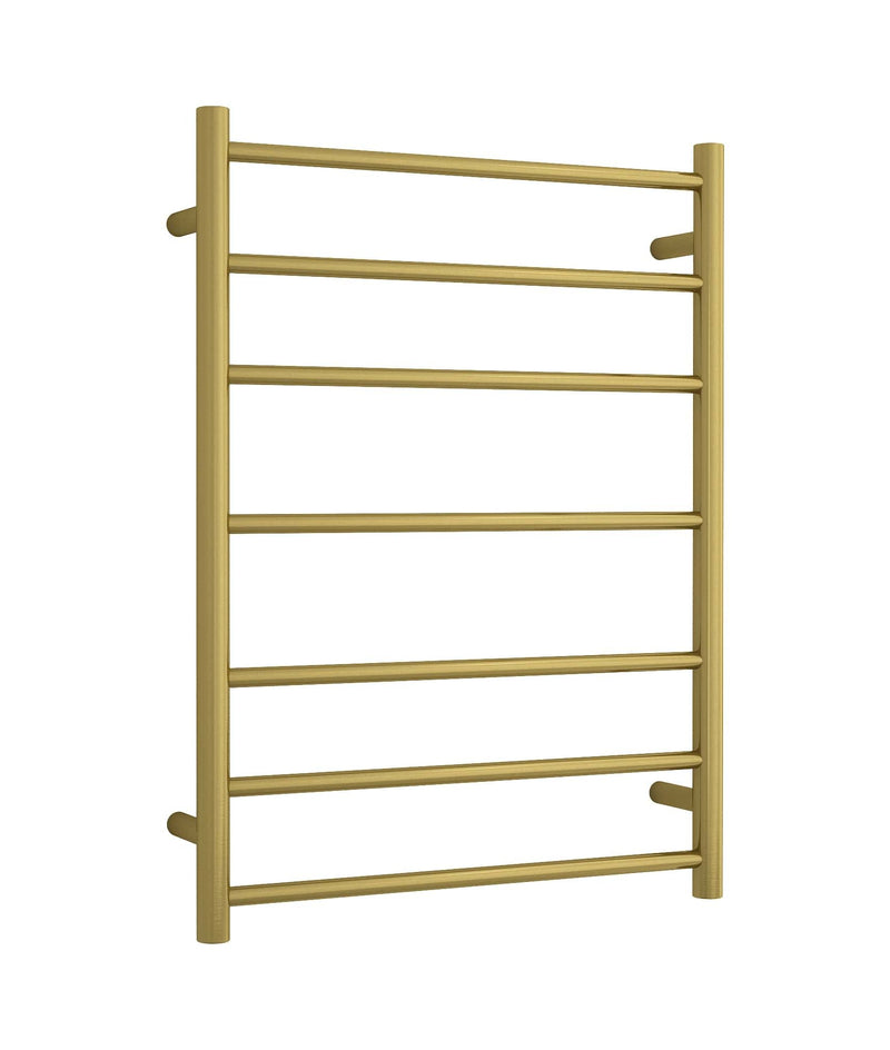 THERMOGROUP SR44MBG BRUSHED GOLD ROUND LADDER HEATED TOWEL RAIL 800MM
