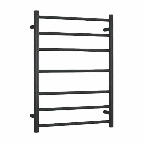 THERMOGROUP ROUND LADDER HEATED TOWEL RAIL MATTE BLACK 600MM