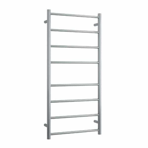 THERMOGROUP BRUSHED STRAIGHT ROUND LADDER HEATED TOWEL RAIL 1120MM