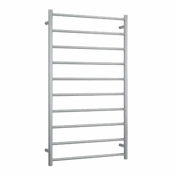 THERMOGROUP BRUSHED STRAIGHT ROUND LADDER HEATED TOWEL RAIL 1200MM