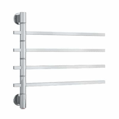 THERMOGROUP STRAIGHT SQUARE SWIVEL HEATED TOWEL RAIL 600MM