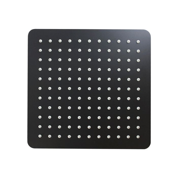 INSPIRE TARANTO STAINLESS SHOWER HEAD SQUARE MATTE BLACK 250MM