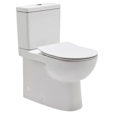 JOHNSON SUISSE TOLEDO XTRA AMBULANT RIMLESS TOILET SUITE GLOSS WHITE