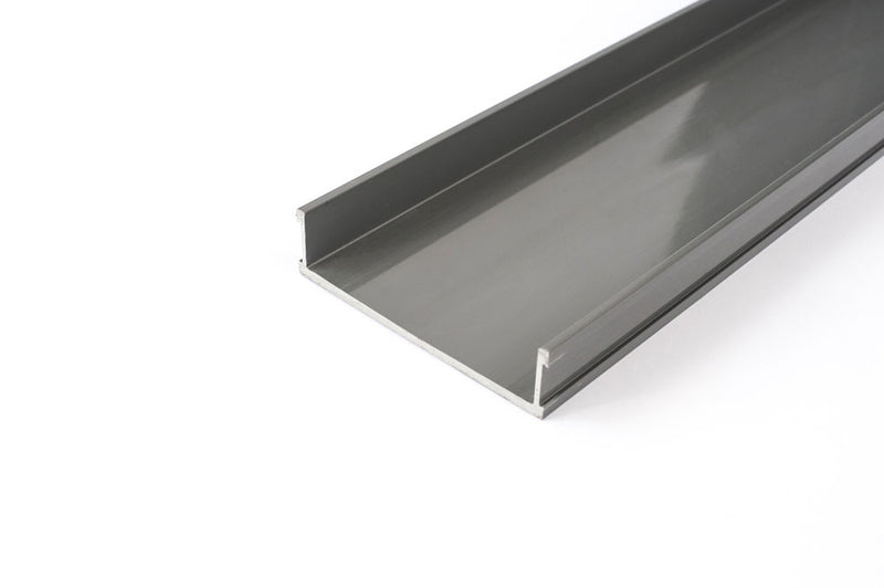 GRATES2GO UPVC MODULAR BASE CHANNEL GREY 1000MM, 1250MM, 1500MM, 2000MM AND 3000MM