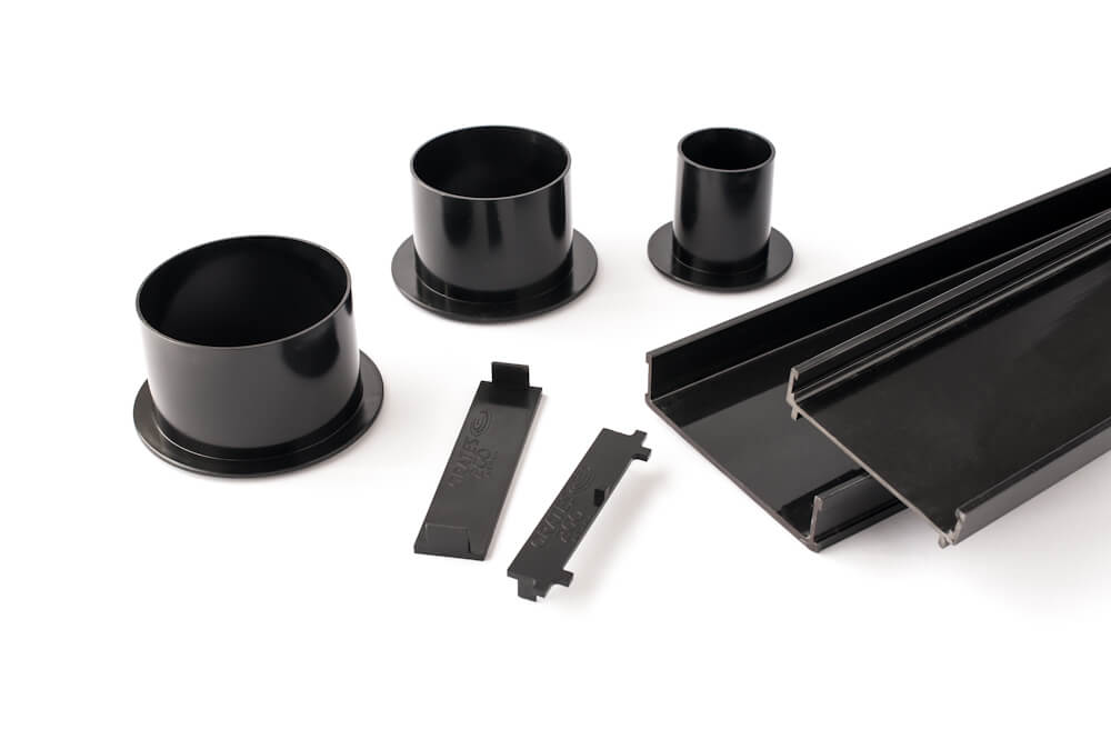 GRATES2GO UPVC TILE INSERT MODULAR KIT BLACK 100MM | Austpek Bathrooms