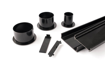 GRATES2GO UPVC TILE INSERT MODULAR KIT BLACK 100MM