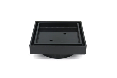 GRATES2GO BLACK UPVC TILE INSERT POINT DRAIN 117MM