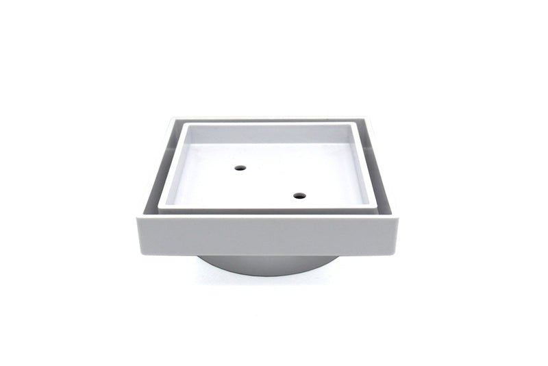 GRATES2GO UPVC TILE INSERT POINT DRAIN WHITE 117MM