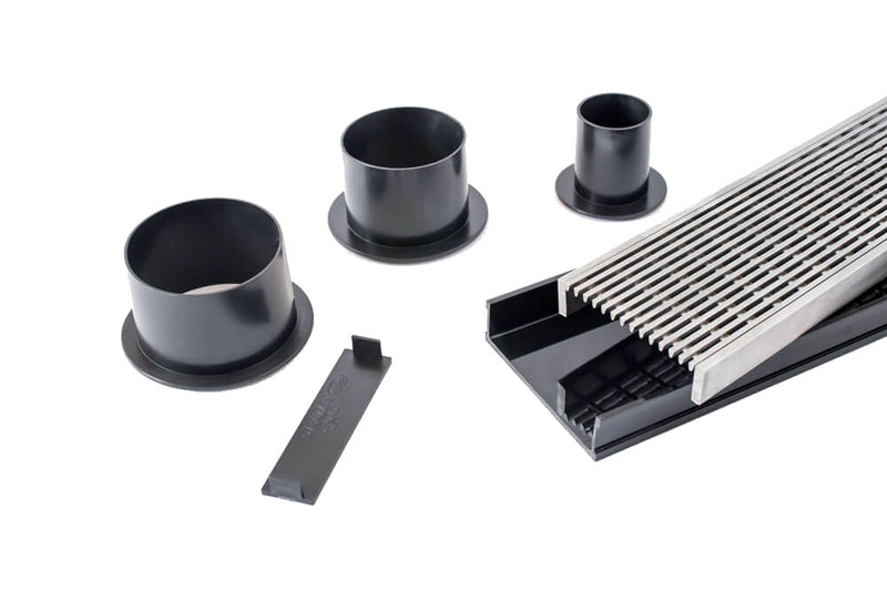 GRATES2GO UPVC WEDGE WIRE MODULAR KIT BLACK 100MM