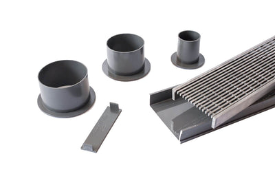 GRATES2GO UPVC WEDGE WIRE MODULAR KIT GREY 100MM