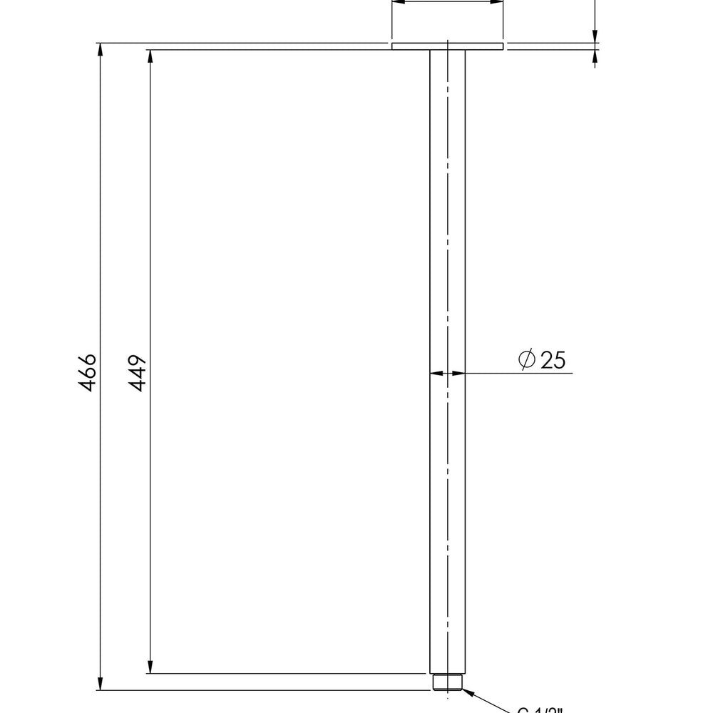 PHOENIX VIVID CEILING ARM 450MM MATTE BLACK