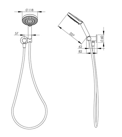 PHOENIX VIVID HAND SHOWER MATTE BLACK