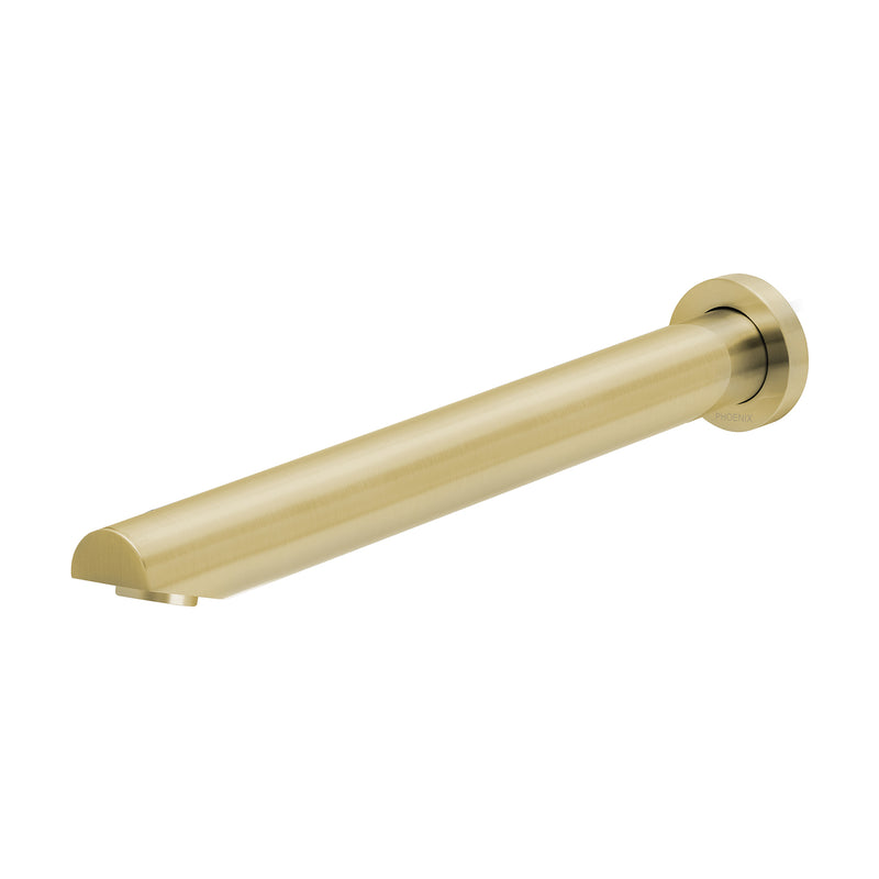 PHOENIX WALL BATH OUTLET 32 X 300MM ANGLED BRUSHED GOLD
