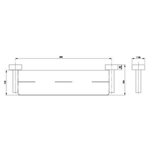 PHOENIX VIVID METAL SHELF CHROME 423MM