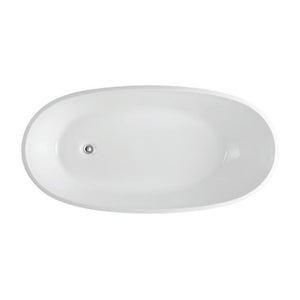 POSEIDON VEDA FREESTANDING BATHTUB GLOSS BLACK AND WHITE 1690MM