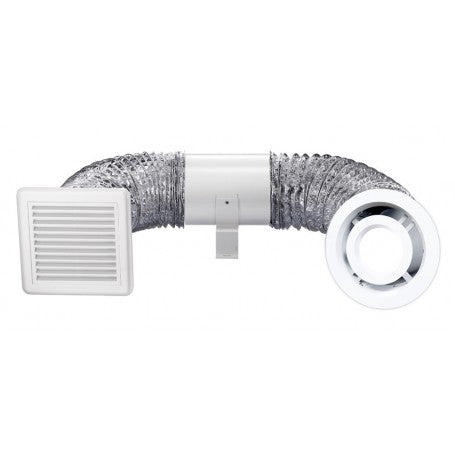 VENTAIR SHOWER LIGHT & EXHAUST KIT WHITE