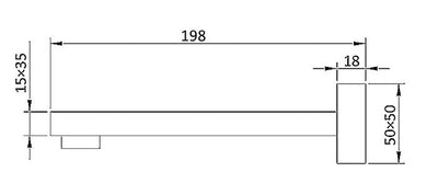 INSPIRE VETTO BATH SPOUT BRUSHED GOLD