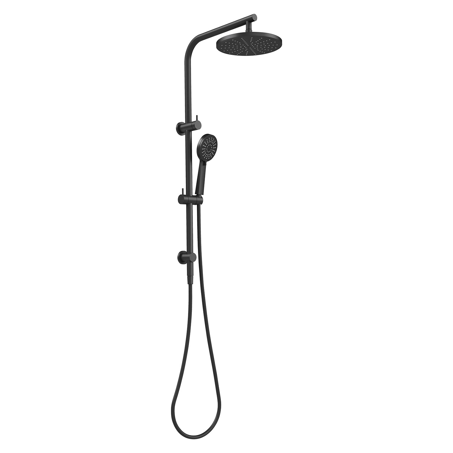 PHOENIX VIVID SLIMLINE TWIN SHOWER MATTE BLACK