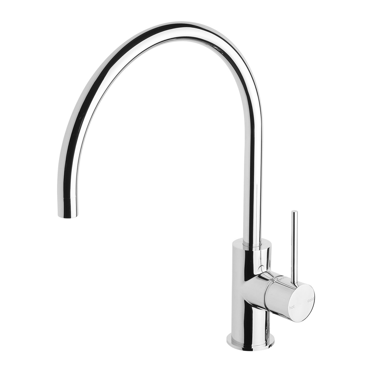 PHOENIX VIVID SLIMLINE GOOSENECK SINK MIXER 220MM CHROME