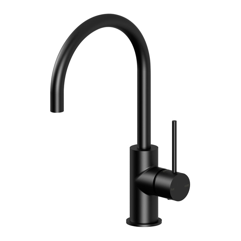 PHOENIX VIVID SLIMLINE SINK MIXER 160MM GOOSENECK MATTE BLACK