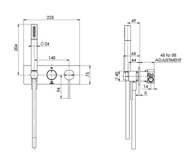 PHOENIX VIVID SLIMLINE WALL SHOWER SYSTEM CHROME