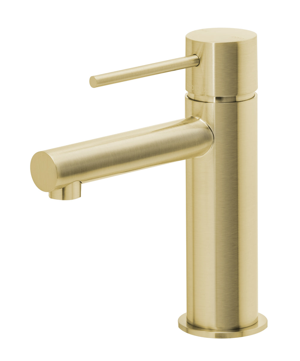 PHOENIX VIVID SLIMLINE BASIN MIXER 166MM BRUSHED GOLD