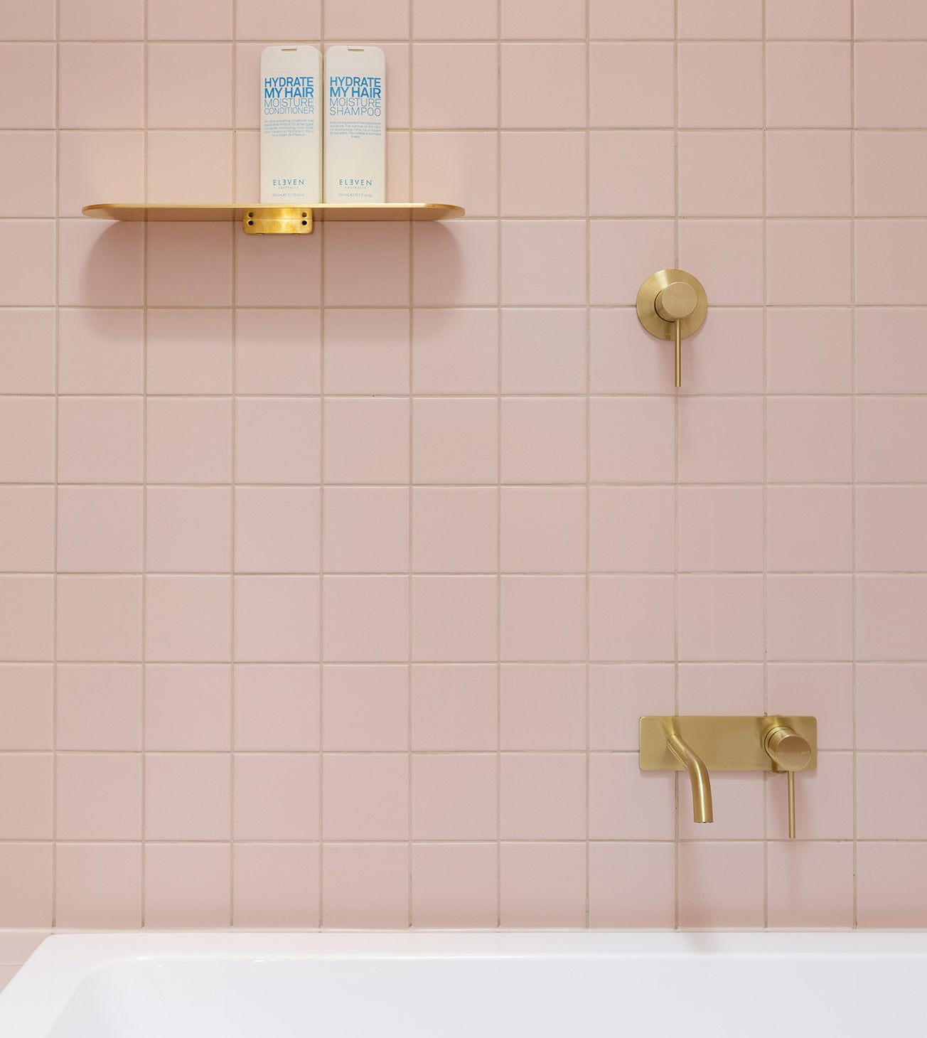 PHOENIX VIVID SLIMLINE SHOWER WALL MIXER BRUSHED GOLD