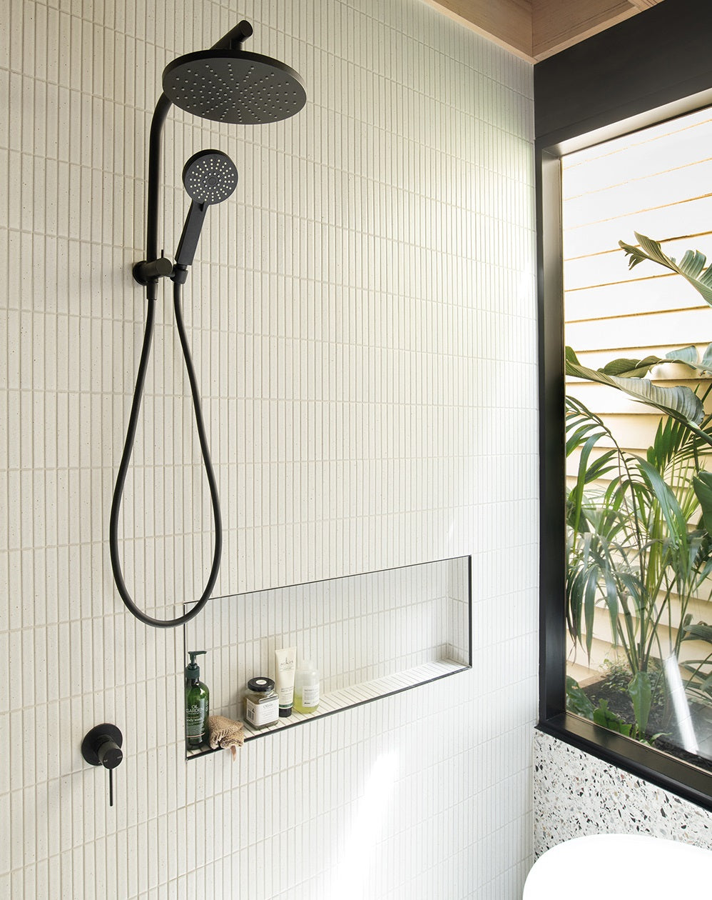 PHOENIX VIVID SLIMLINE SHOWER WALL MIXER MATTE BLACK